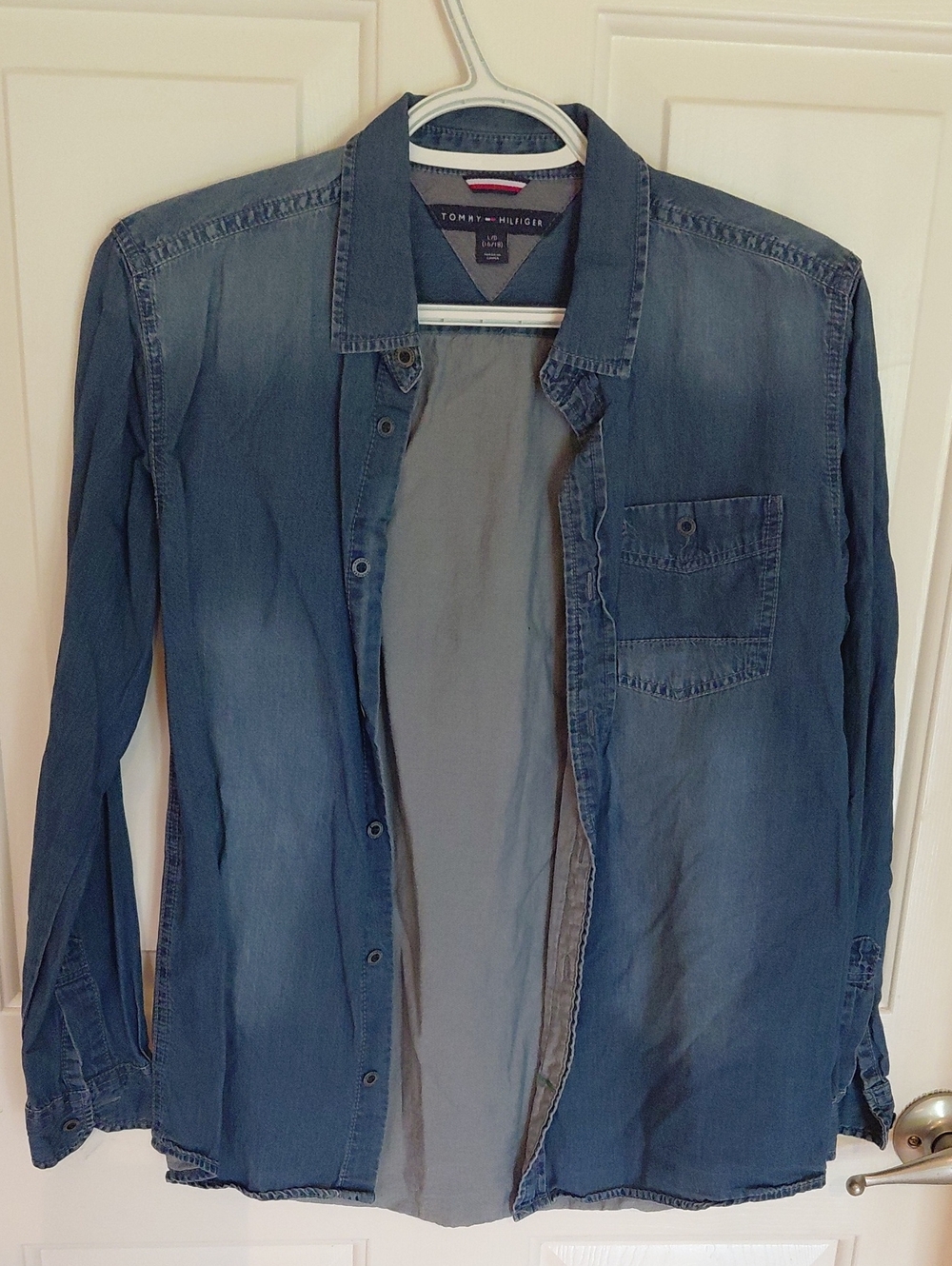 Tommy Hilfiger Lightweight Denim Shirt Jacket - Faded Blue